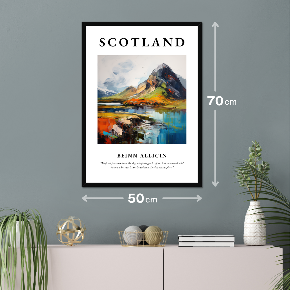 Poster of Beinn Alligin hanging on a wall