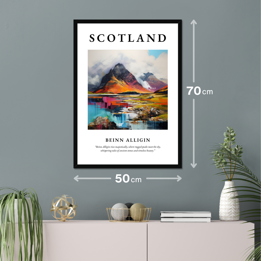 Poster of Beinn Alligin hanging on a wall