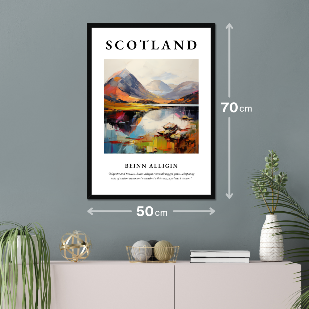 Poster of Beinn Alligin hanging on a wall