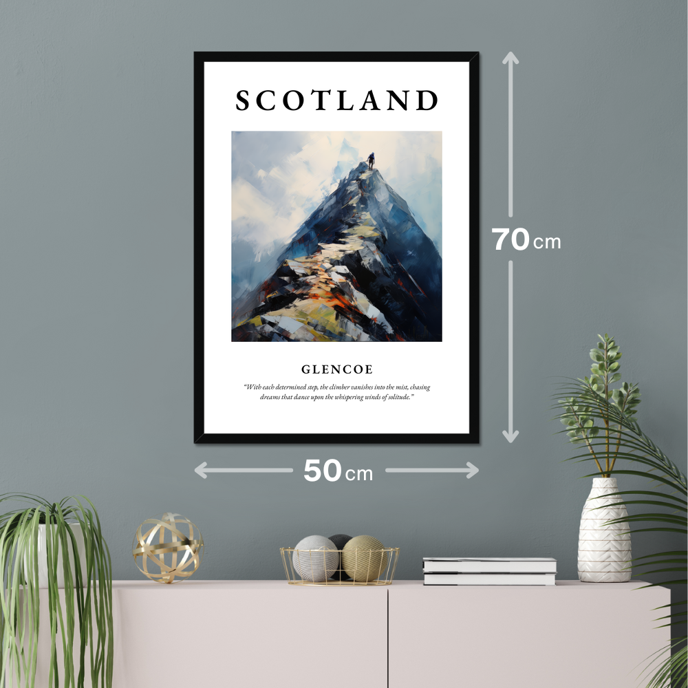 Poster of Glencoe hanging on a wall