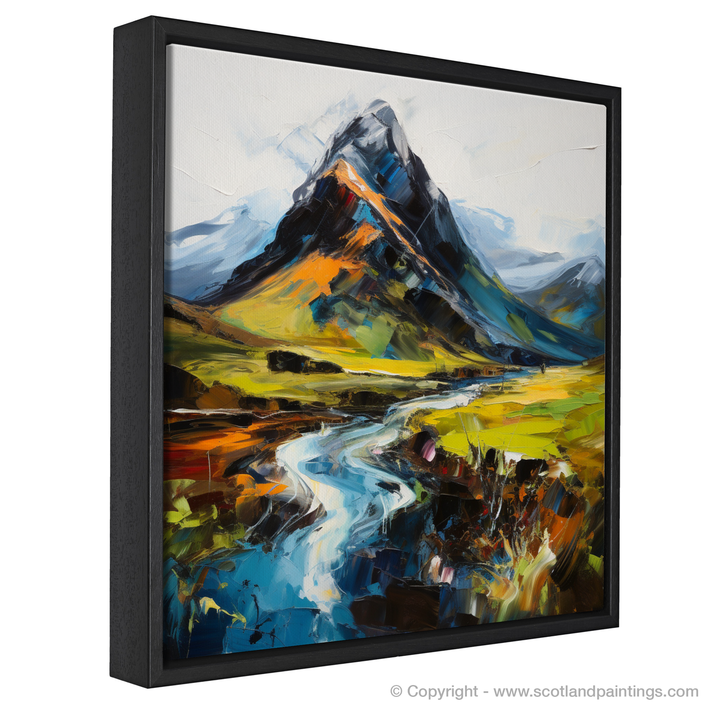 Painting and Art Print of Beinn Ghlas entitled "Majestic Beinn Ghlas: An Expressionist Tribute to the Scottish Highlands".