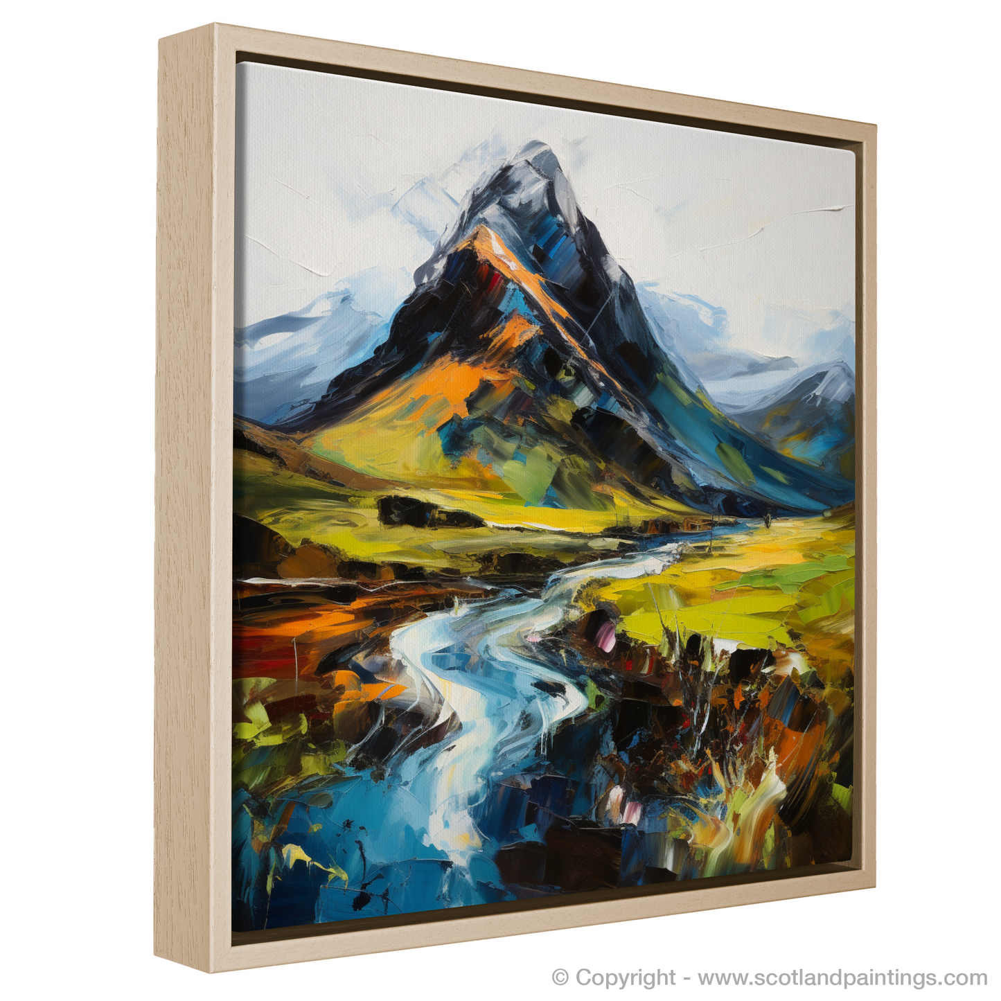 Painting and Art Print of Beinn Ghlas entitled "Majestic Beinn Ghlas: An Expressionist Tribute to the Scottish Highlands".