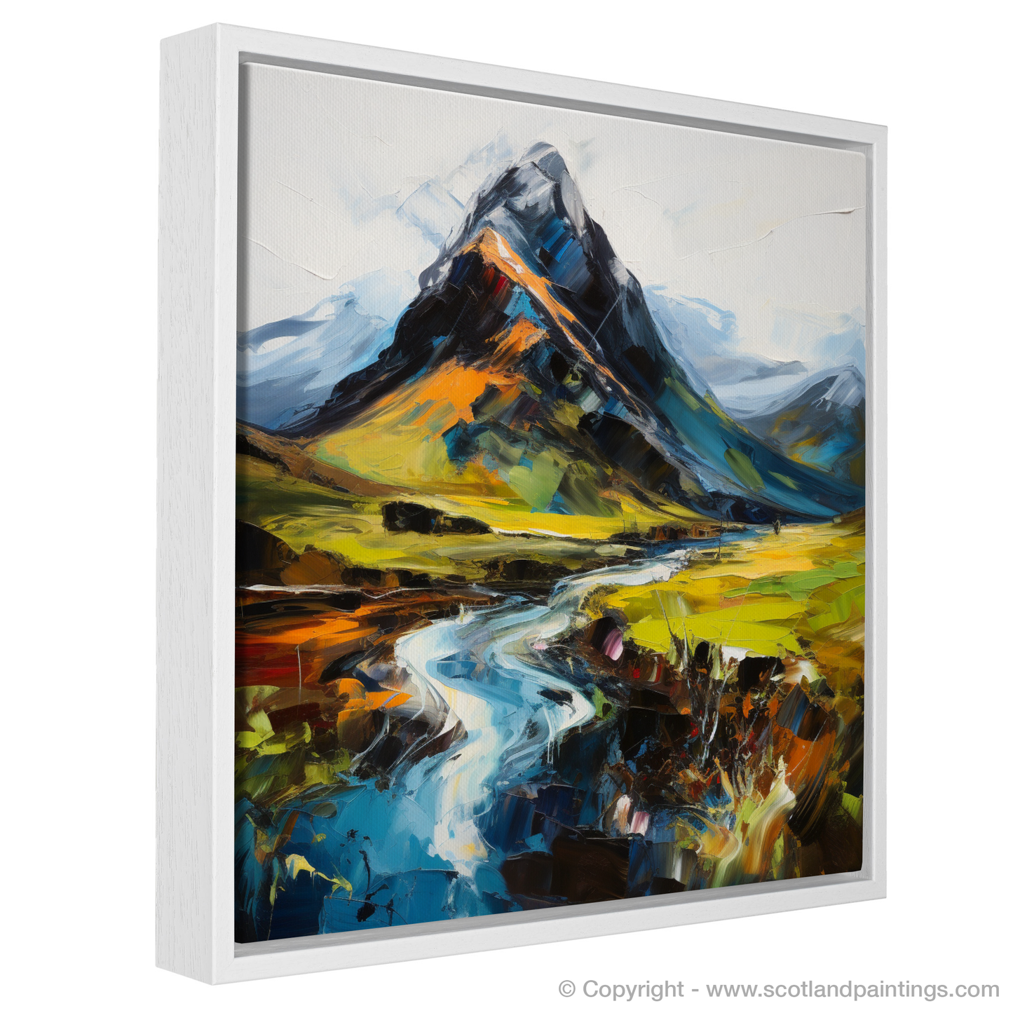 Painting and Art Print of Beinn Ghlas entitled "Majestic Beinn Ghlas: An Expressionist Tribute to the Scottish Highlands".