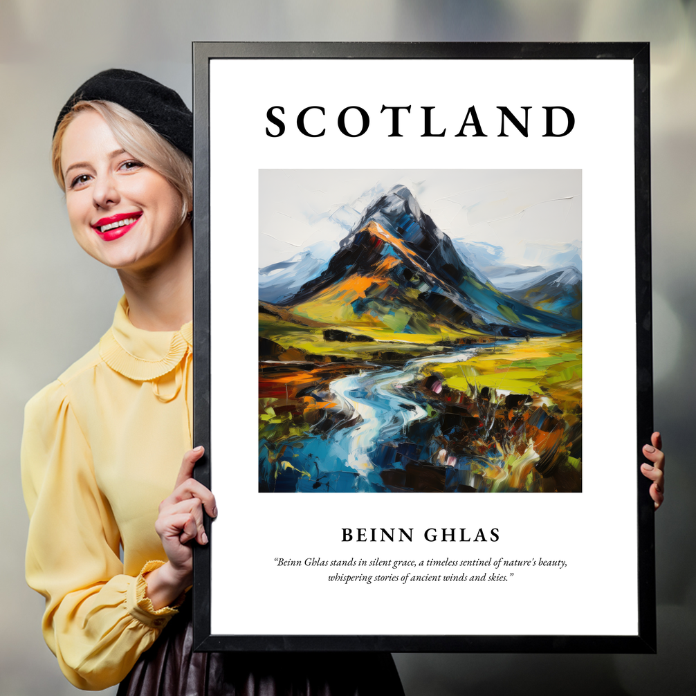 Person holding a poster of Beinn Ghlas