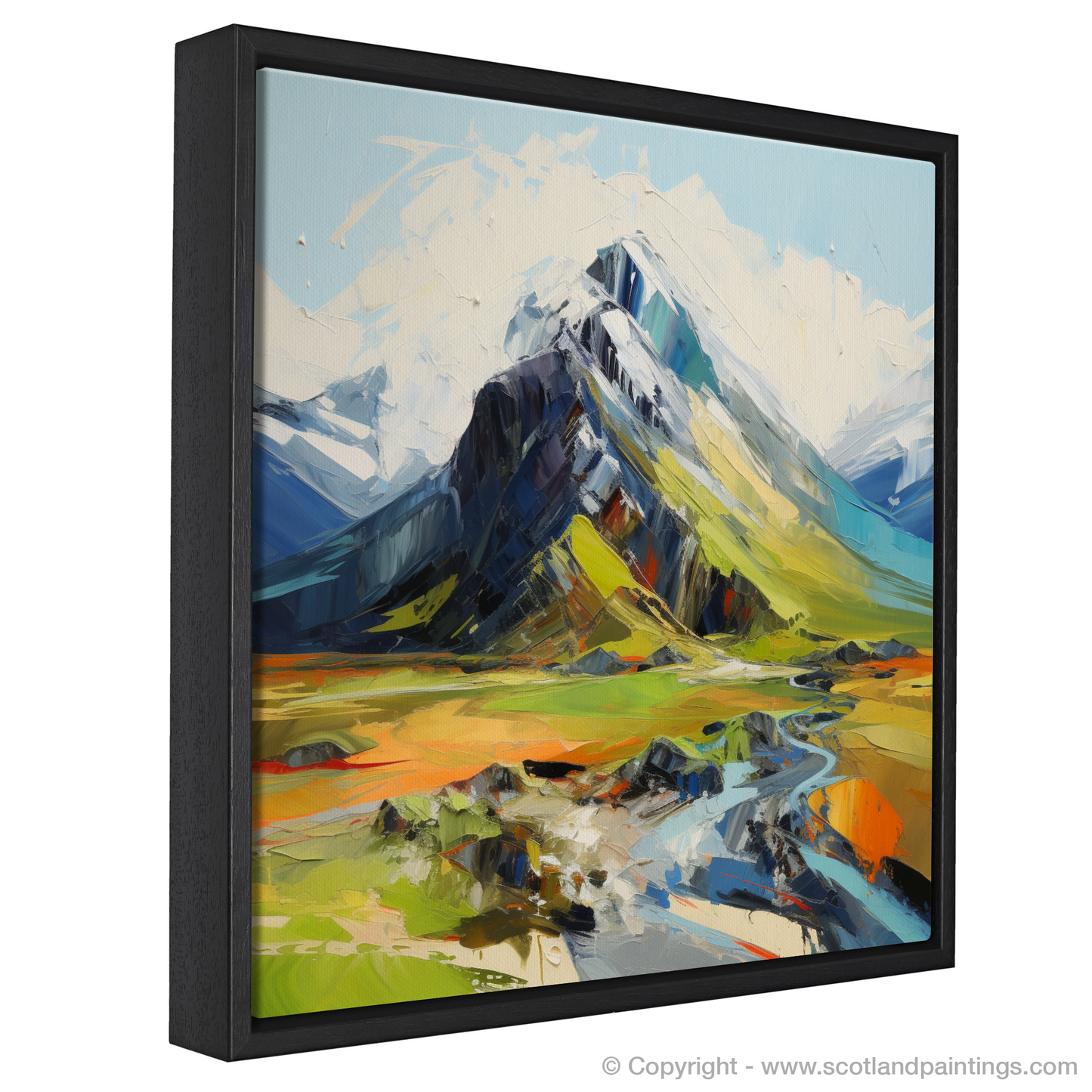 Painting and Art Print of Beinn Ghlas entitled "Beinn Ghlas: An Expressionist Ode to Scotland's Munros".