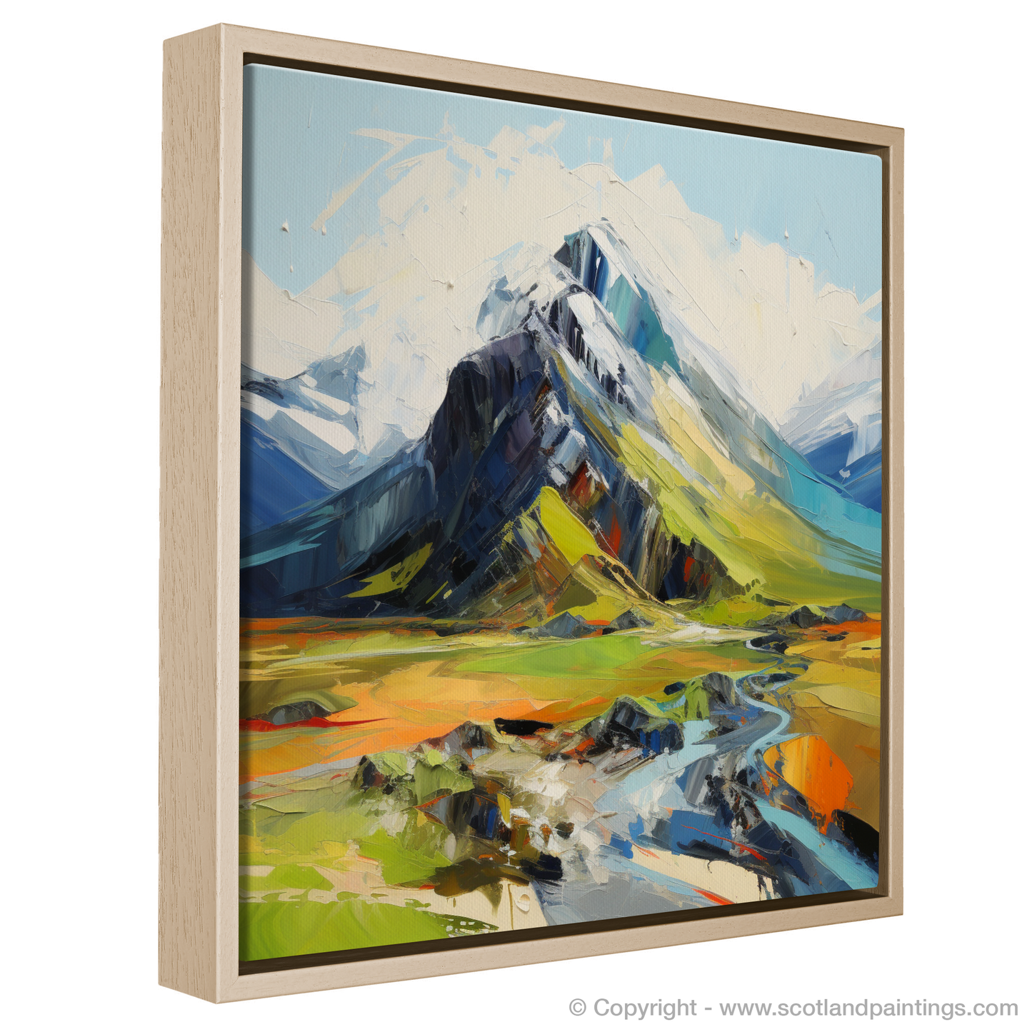 Painting and Art Print of Beinn Ghlas entitled "Beinn Ghlas: An Expressionist Ode to Scotland's Munros".