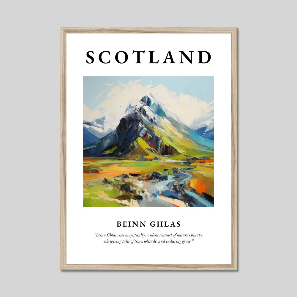 Poster in a natural frame with the word Scotland