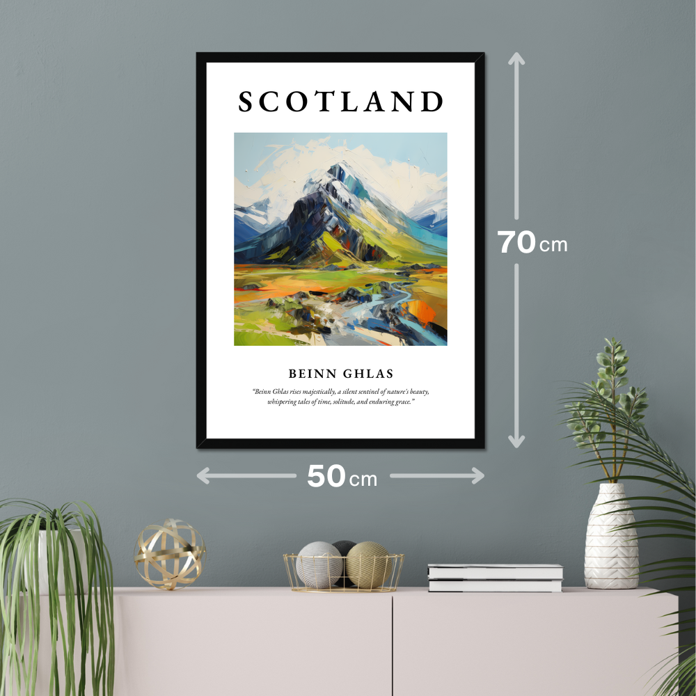 Poster of Beinn Ghlas hanging on a wall