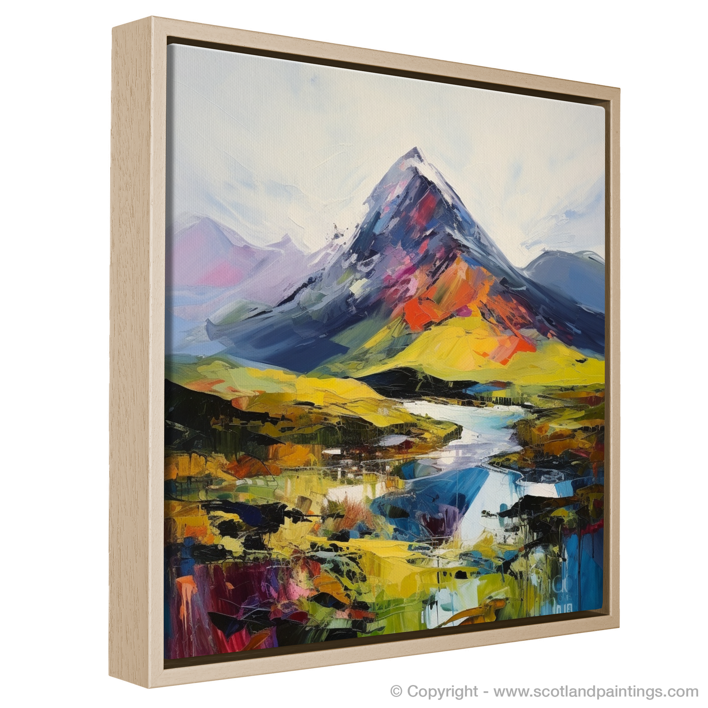 Painting and Art Print of Beinn Ghlas entitled "Beinn Ghlas: An Expressionist Ode to the Scottish Highlands".