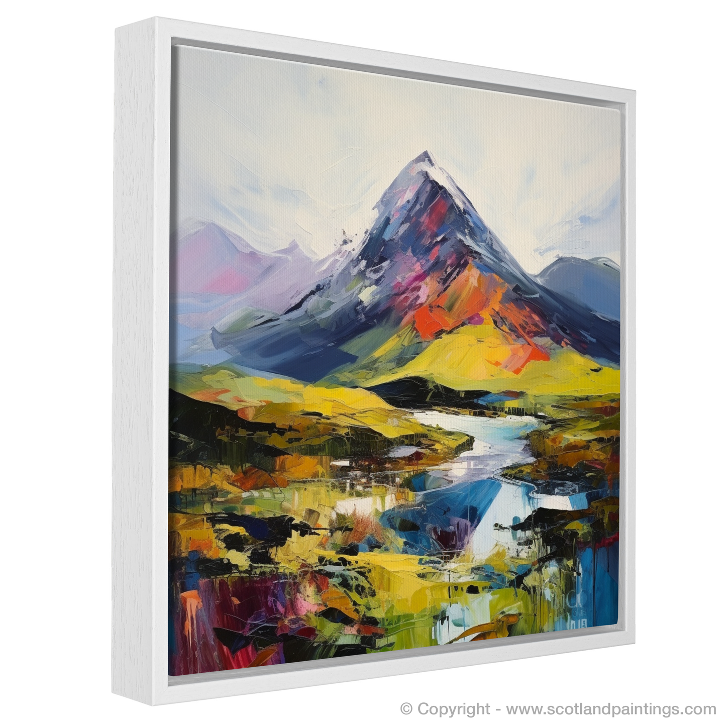 Painting and Art Print of Beinn Ghlas entitled "Beinn Ghlas: An Expressionist Ode to the Scottish Highlands".