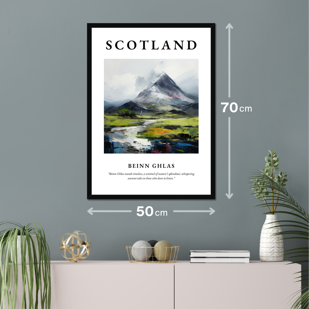 Poster of Beinn Ghlas hanging on a wall