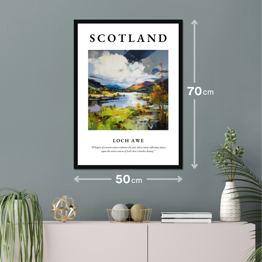 Poster of Loch Awe hanging on a wall