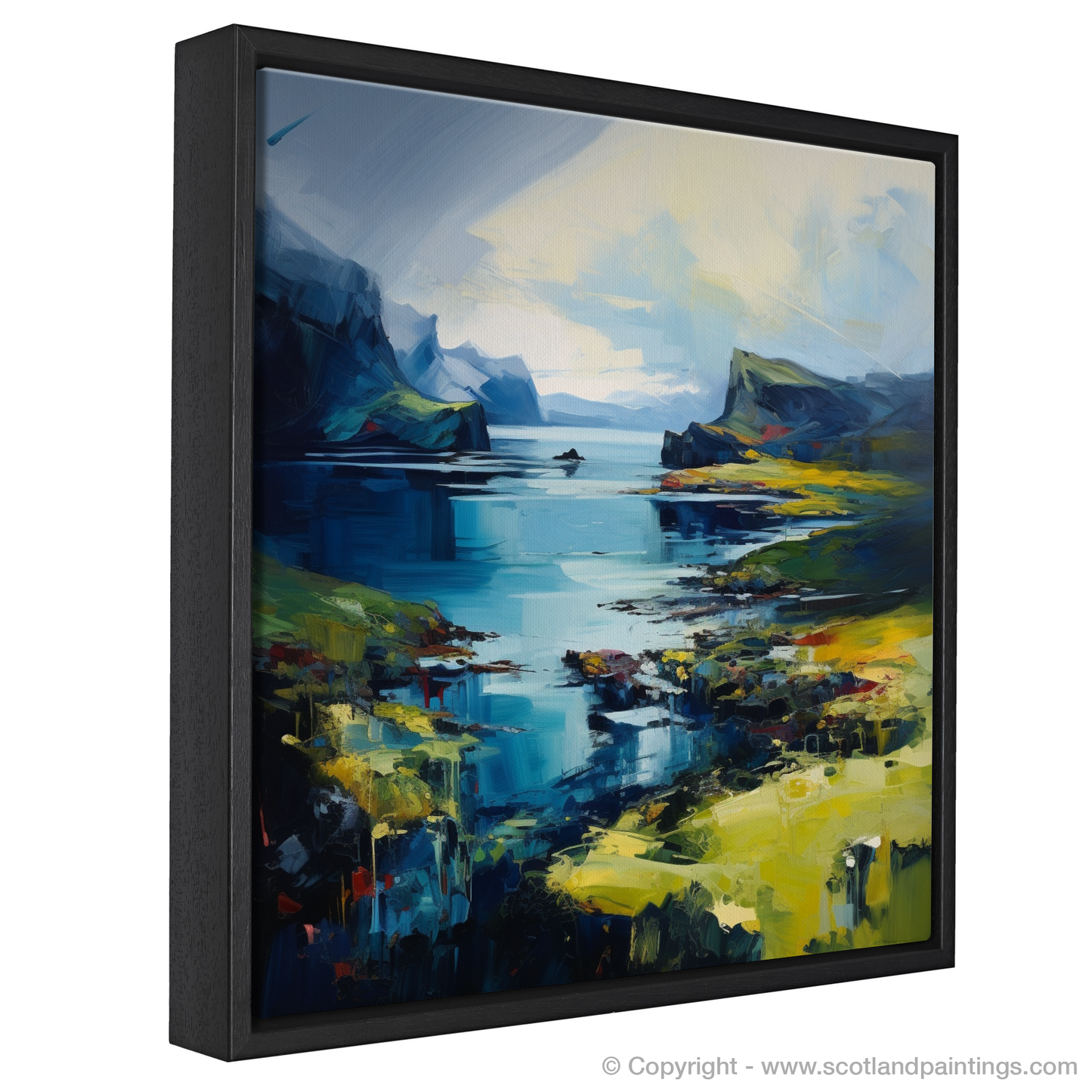 Painting and Art Print of Isle of Skye's smaller isles, Inner Hebrides entitled "Isle of Skye's Wild Isles: An Expressionist Ode".