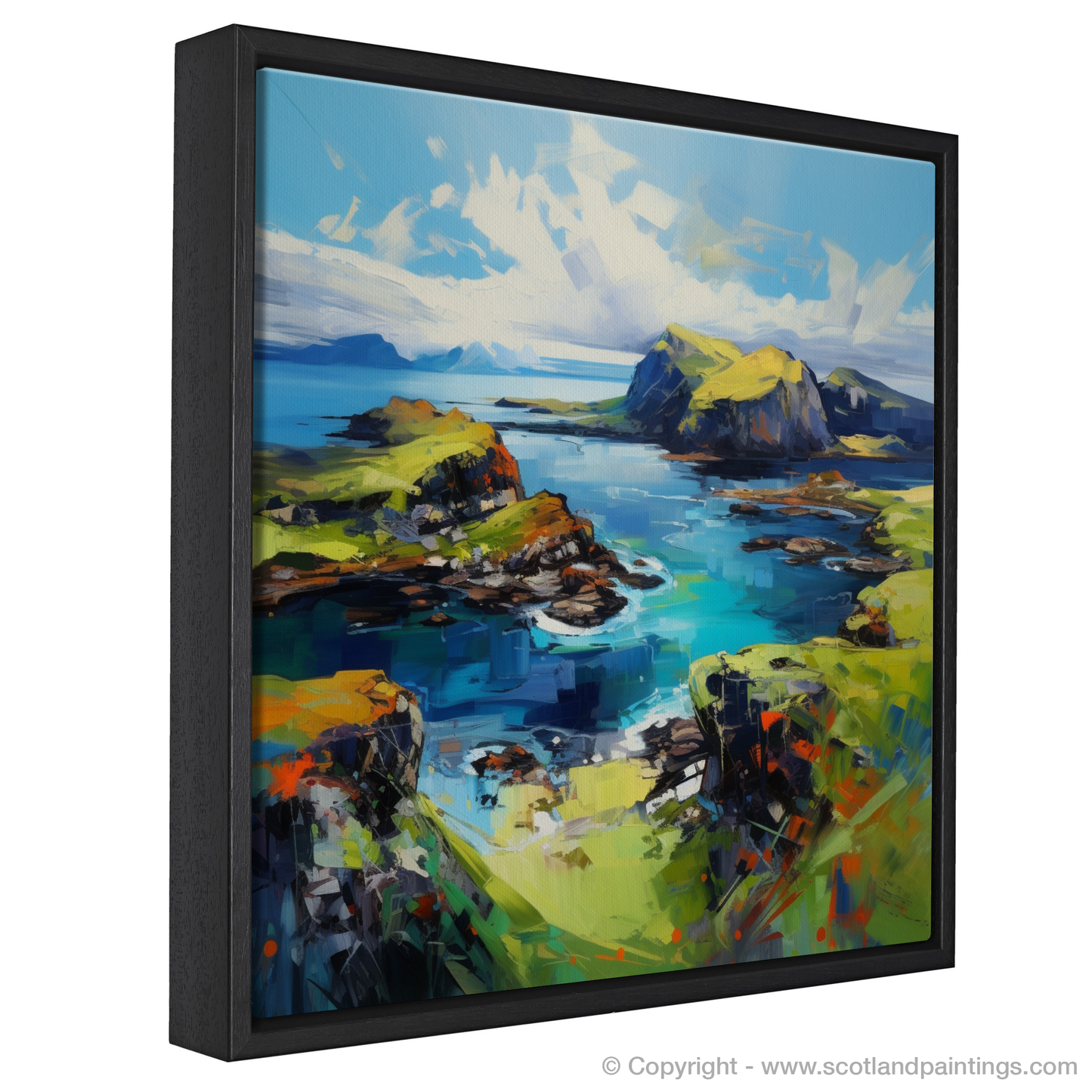 Painting and Art Print of Isle of Skye's smaller isles, Inner Hebrides entitled "Hebridean Wilds: An Expressionist Ode to Isle of Skye's Isles".