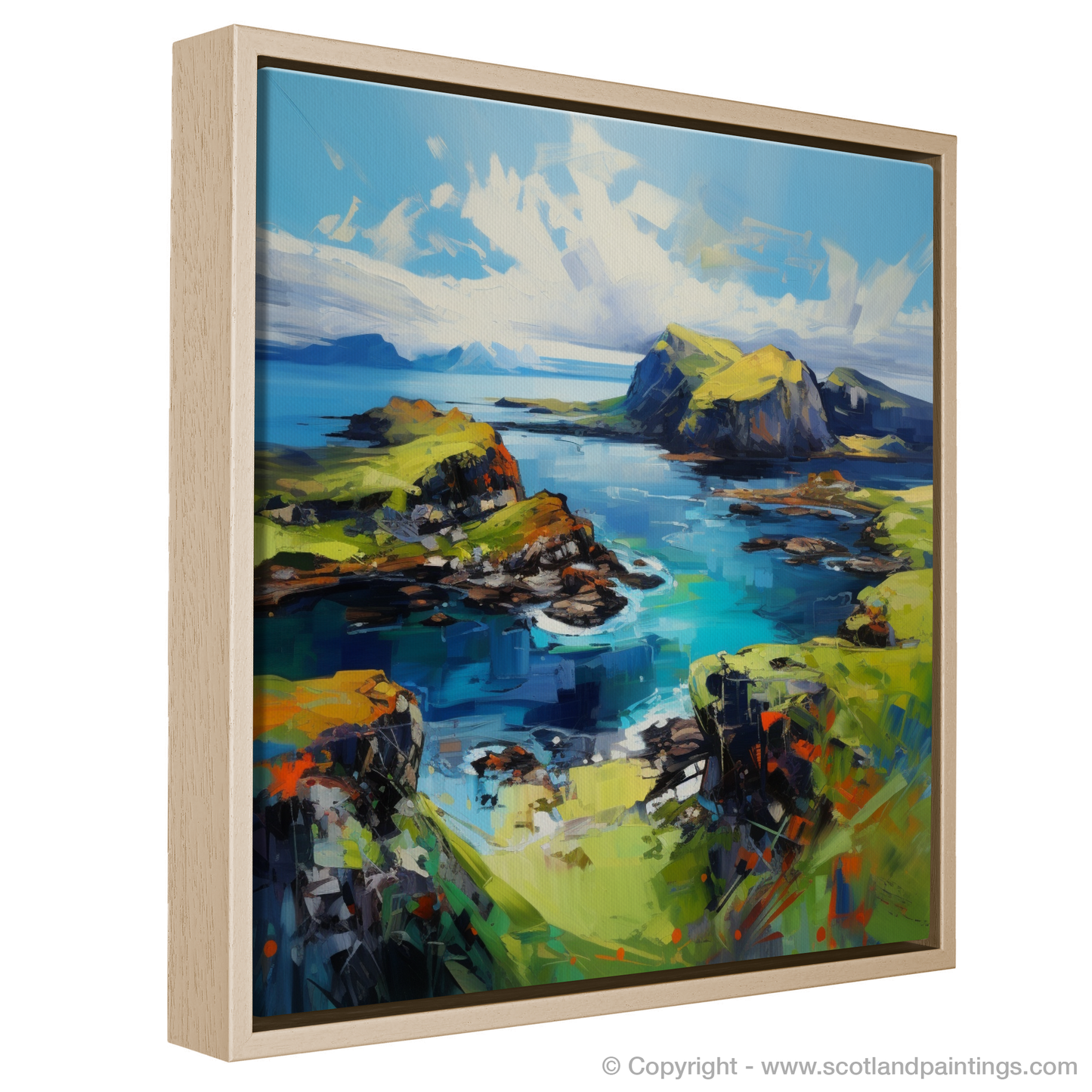 Painting and Art Print of Isle of Skye's smaller isles, Inner Hebrides entitled "Hebridean Wilds: An Expressionist Ode to Isle of Skye's Isles".