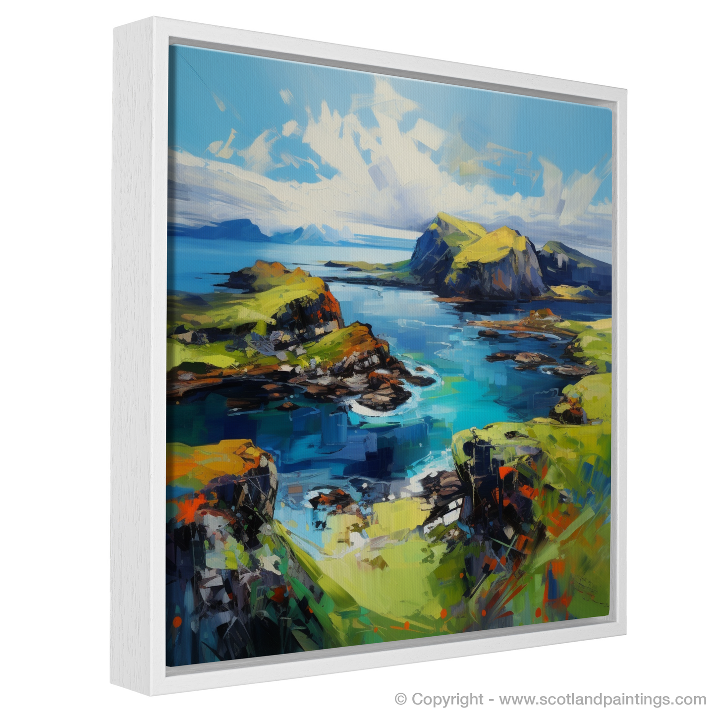 Painting and Art Print of Isle of Skye's smaller isles, Inner Hebrides entitled "Hebridean Wilds: An Expressionist Ode to Isle of Skye's Isles".