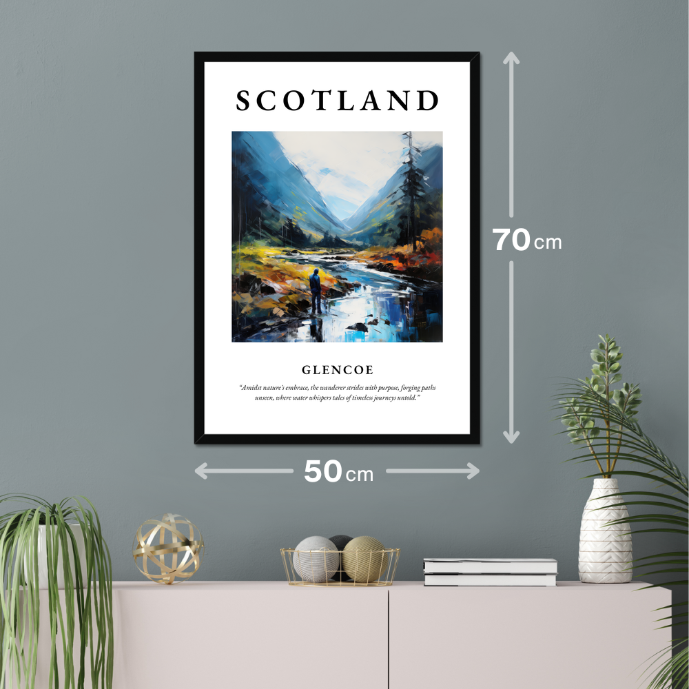 Poster of Glencoe hanging on a wall