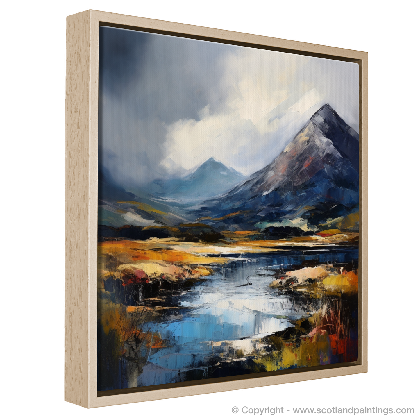 Painting and Art Print of Beinn Narnain entitled "Wild Essence of Beinn Narnain: An Expressionist Ode to the Scottish Munros".