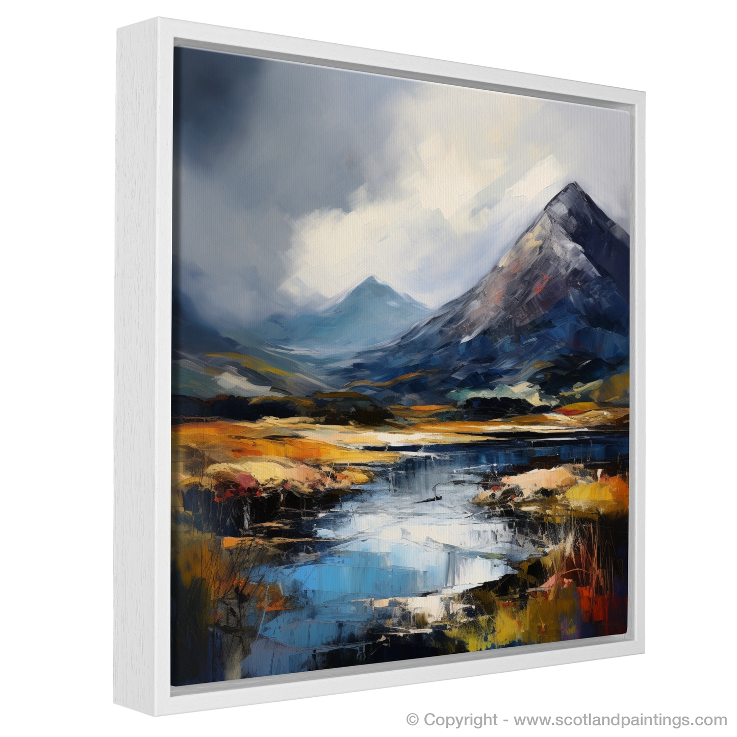 Painting and Art Print of Beinn Narnain entitled "Wild Essence of Beinn Narnain: An Expressionist Ode to the Scottish Munros".