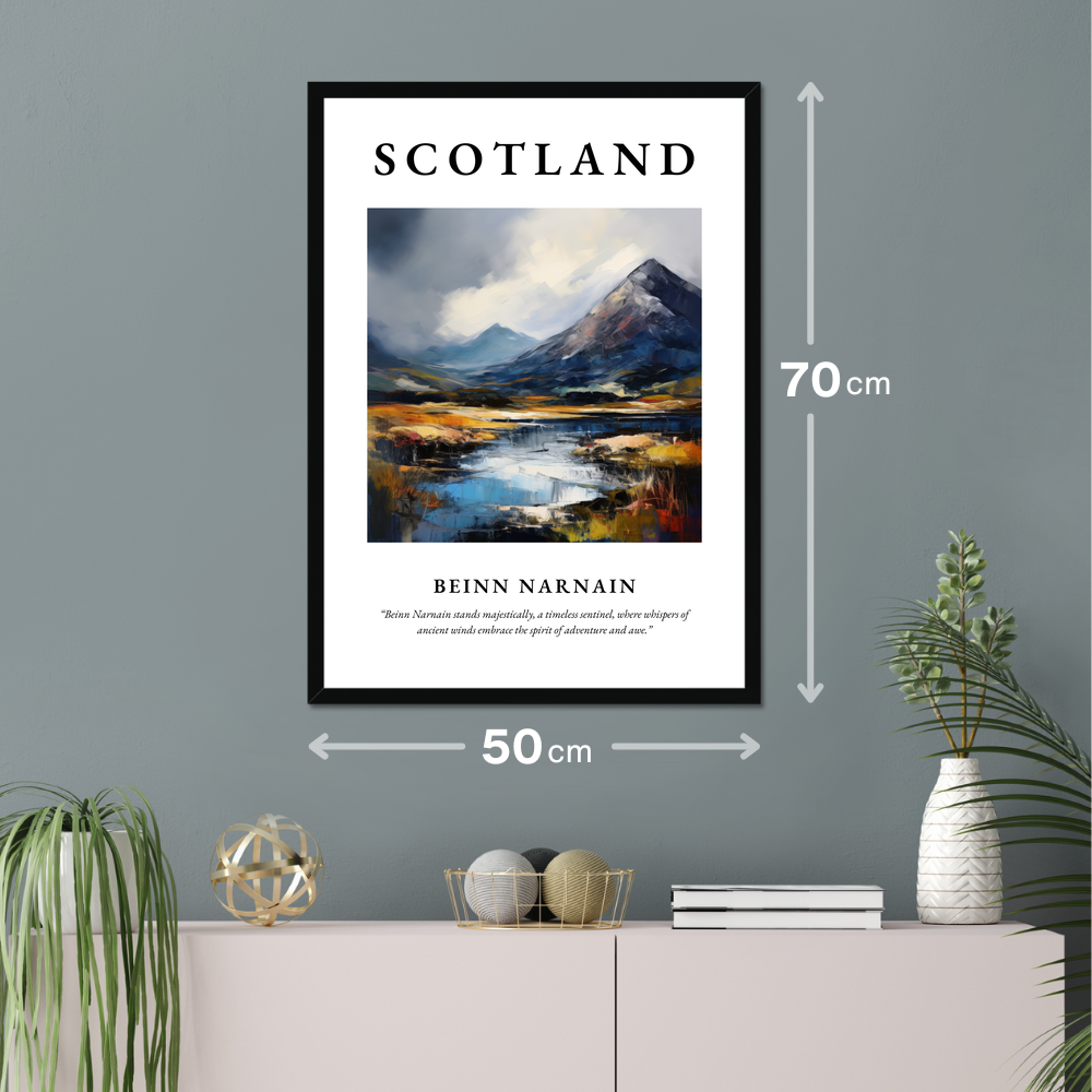 Poster of Beinn Narnain hanging on a wall