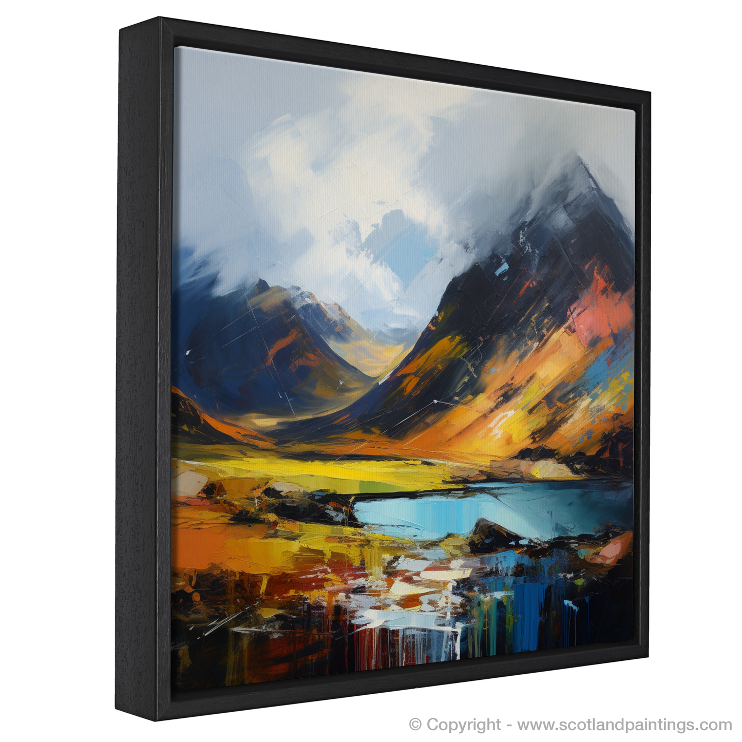 Painting and Art Print of Beinn Narnain entitled "Beinn Narnain Unleashed: An Expressionist Homage to the Scottish Highlands".