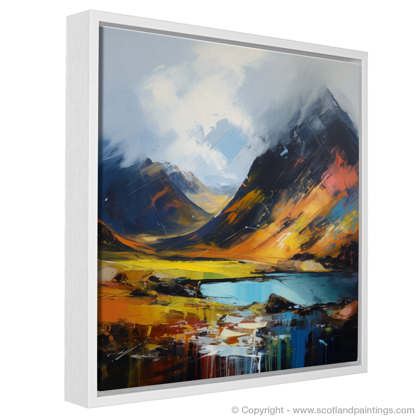 Painting and Art Print of Beinn Narnain entitled "Beinn Narnain Unleashed: An Expressionist Homage to the Scottish Highlands".
