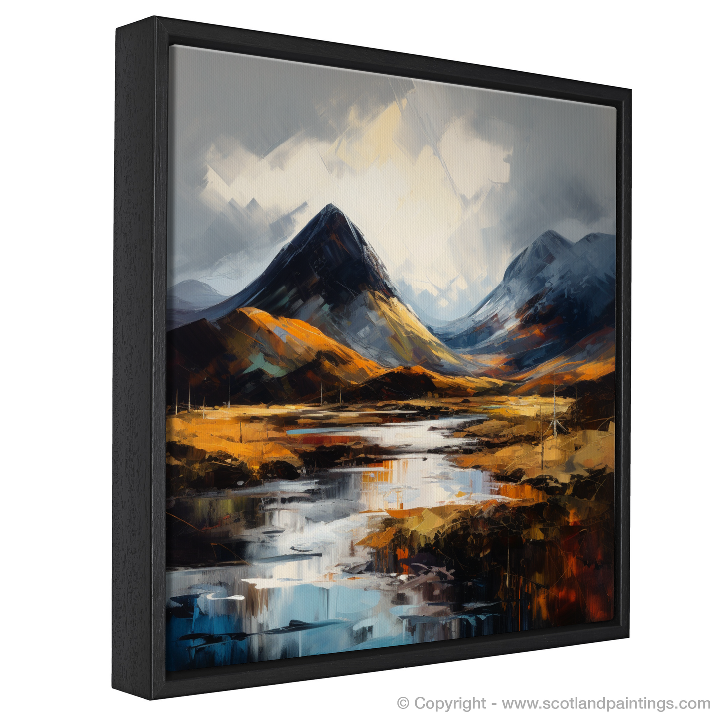 Painting and Art Print of Beinn Narnain entitled "Captivating Beinn Narnain: An Expressionist Homage to Scottish Munros".