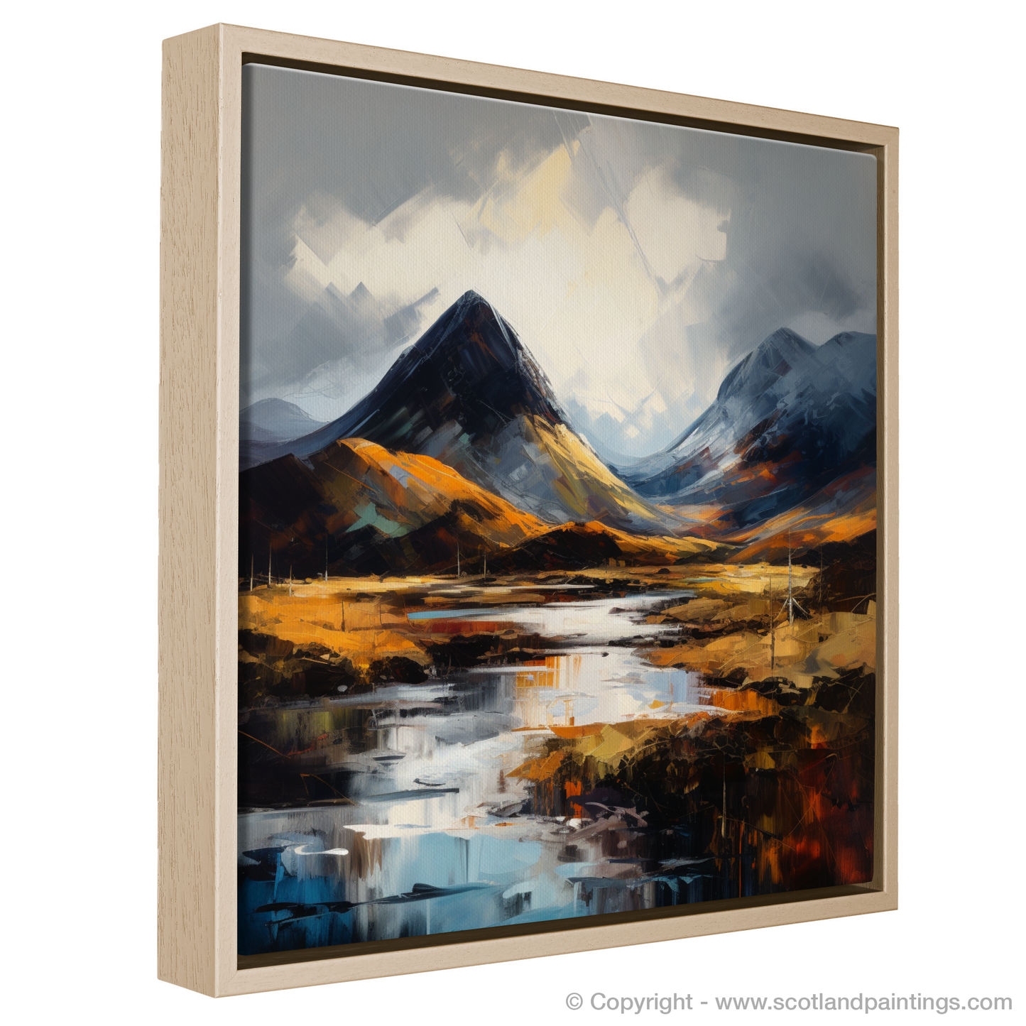 Painting and Art Print of Beinn Narnain entitled "Captivating Beinn Narnain: An Expressionist Homage to Scottish Munros".