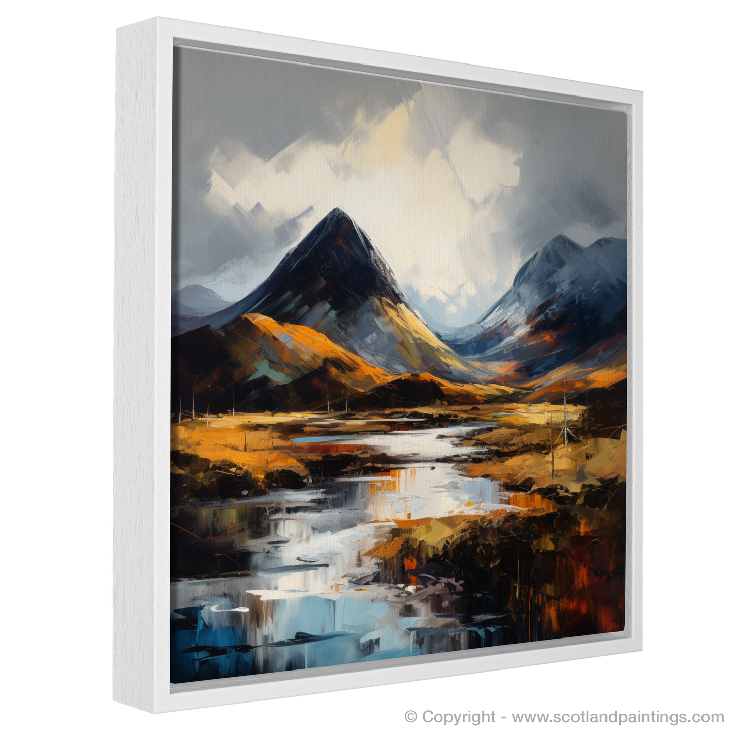 Painting and Art Print of Beinn Narnain entitled "Captivating Beinn Narnain: An Expressionist Homage to Scottish Munros".