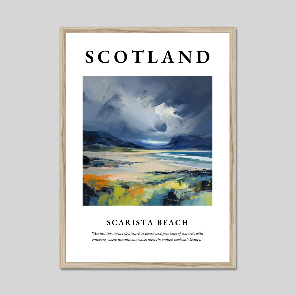 Poster in a natural frame with the word Scotland