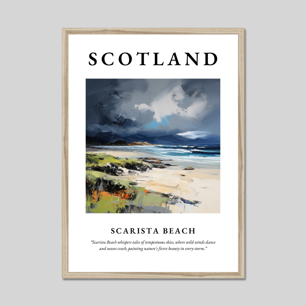 Poster in a natural frame with the word Scotland