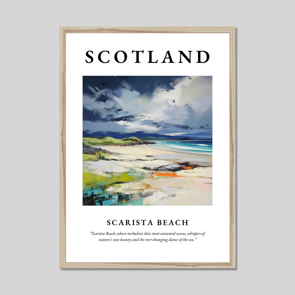 Poster in a natural frame with the word Scotland