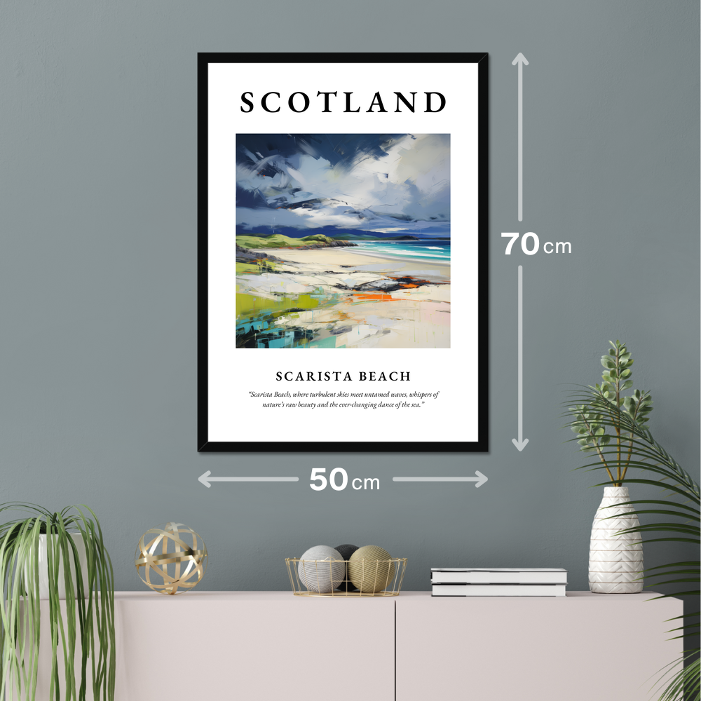 Poster of Scarista Beach hanging on a wall