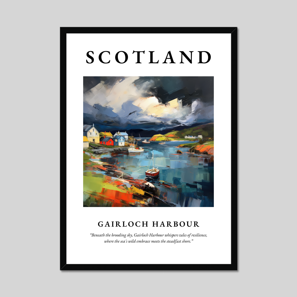 Poster of Gairloch Harbour, Scotland.