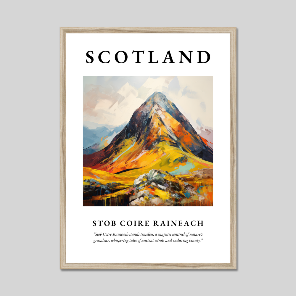 Poster in a natural frame with the word Scotland