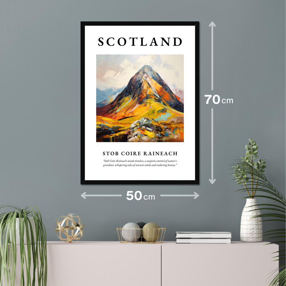 Poster of Stob Coire Raineach hanging on a wall