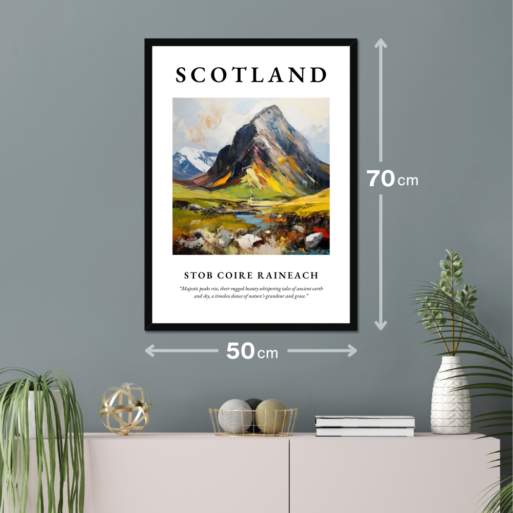 Poster of Stob Coire Raineach hanging on a wall