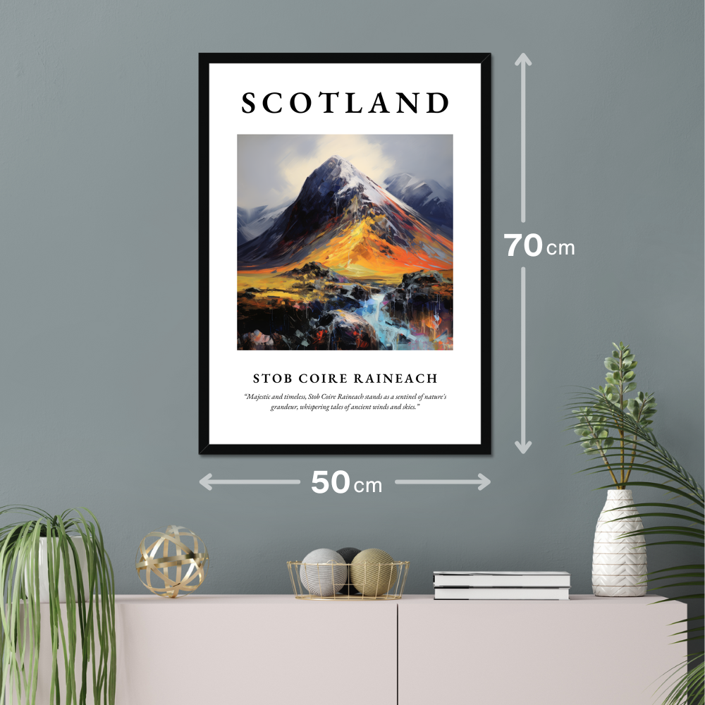 Poster of Stob Coire Raineach hanging on a wall