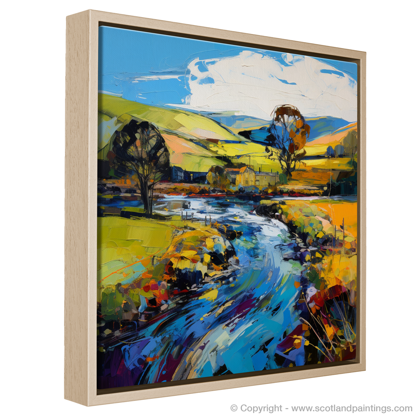 Painting and Art Print of River Deveron, Aberdeenshire entitled "Expression of River Deveron - A Scottish Rivers Masterpiece".