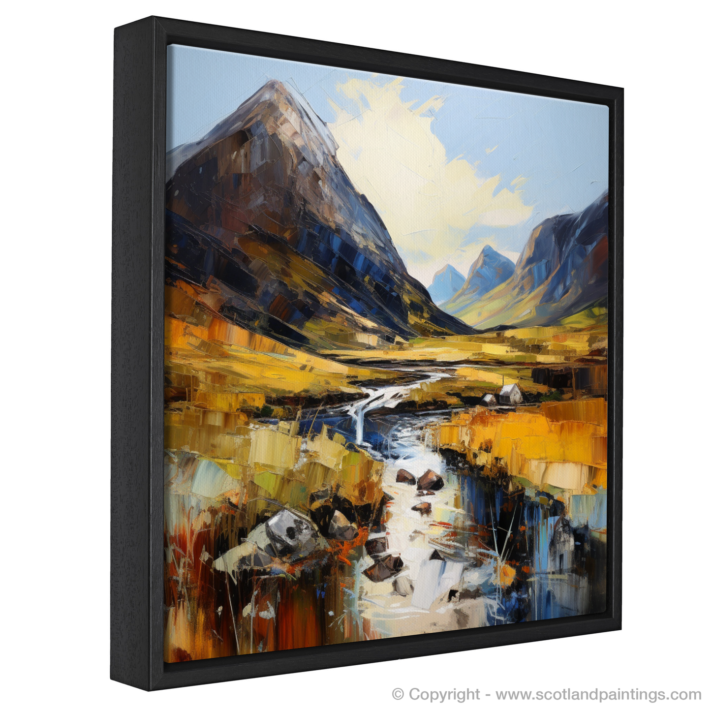 Painting and Art Print of Cruach Àrdrain entitled "Wild Essence of Cruach Àrdrain: An Expressionist Ode to Scottish Munros".