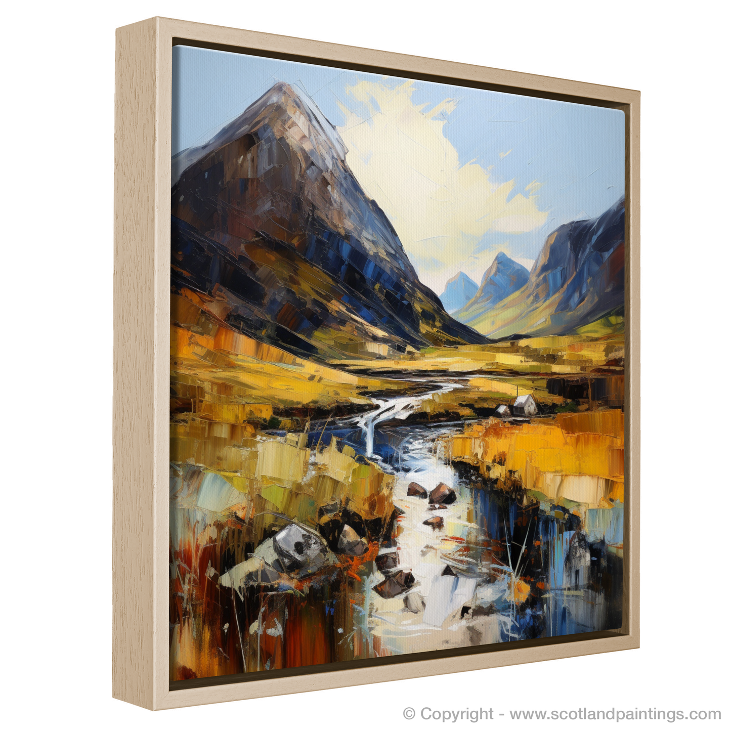 Painting and Art Print of Cruach Àrdrain entitled "Wild Essence of Cruach Àrdrain: An Expressionist Ode to Scottish Munros".