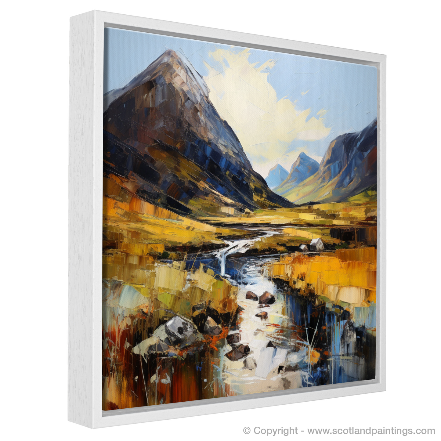 Painting and Art Print of Cruach Àrdrain entitled "Wild Essence of Cruach Àrdrain: An Expressionist Ode to Scottish Munros".