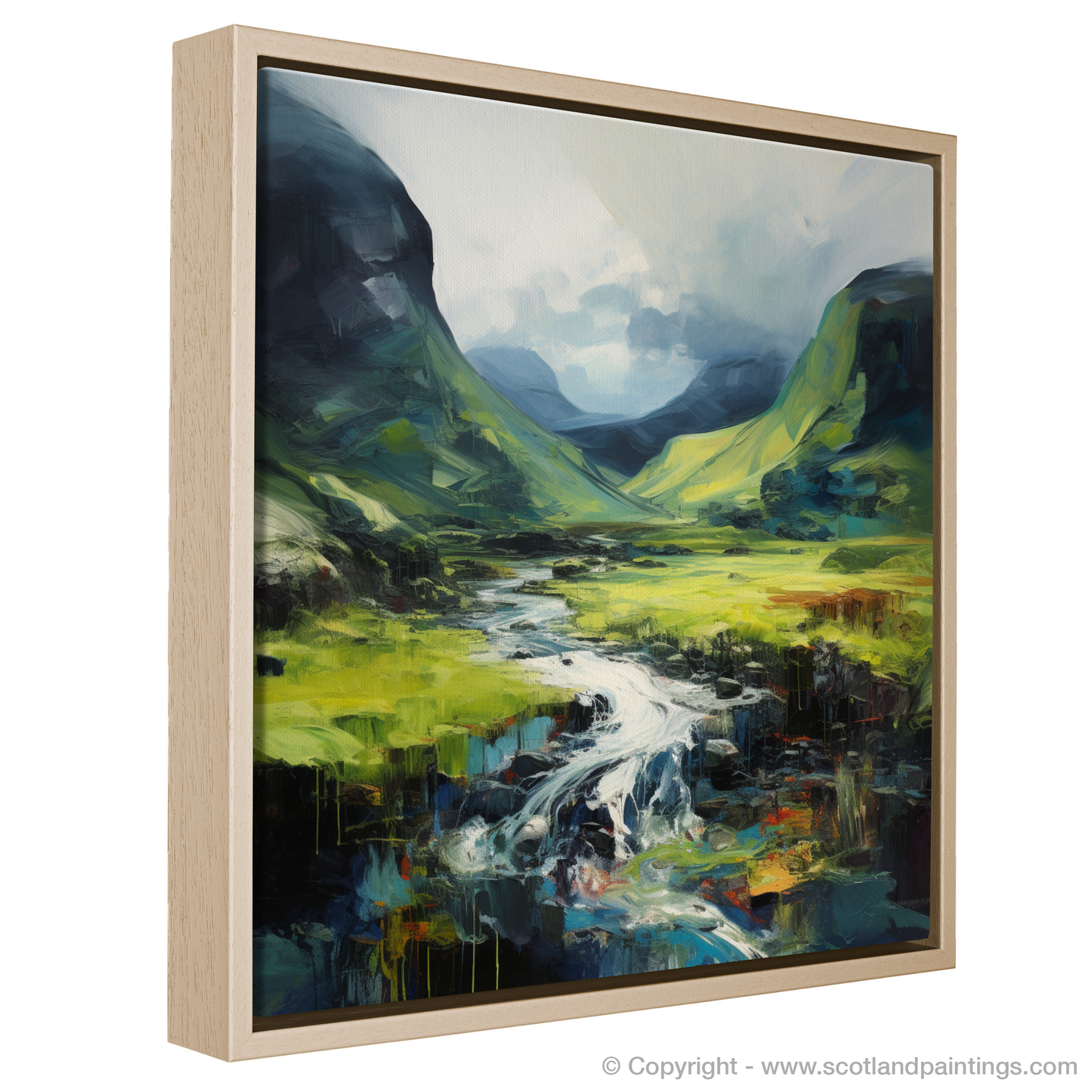 Painting and Art Print of Cruach Àrdrain entitled "Cruach Àrdrain Unleashed: An Expressionist Homage to Scottish Highlands".