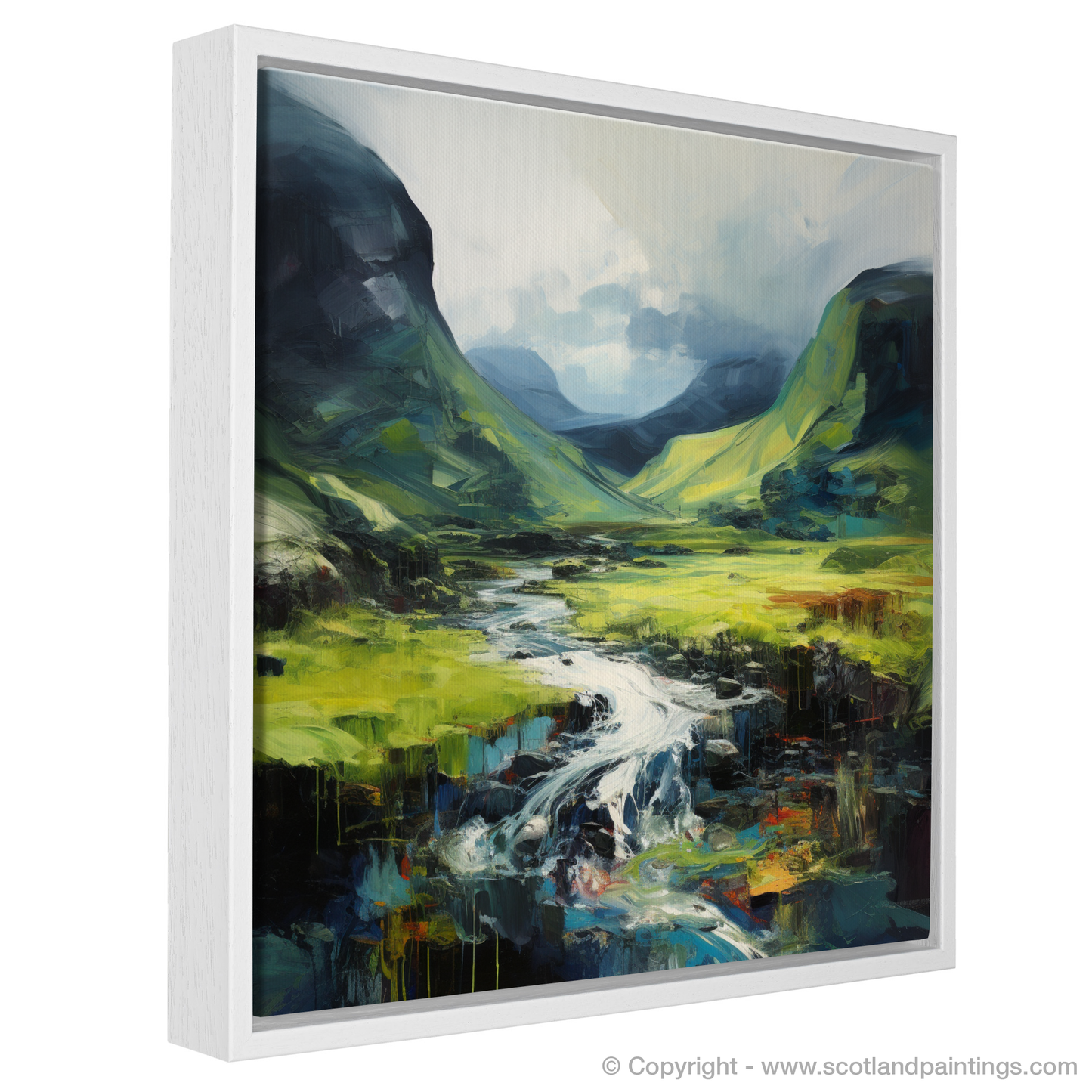 Painting and Art Print of Cruach Àrdrain entitled "Cruach Àrdrain Unleashed: An Expressionist Homage to Scottish Highlands".