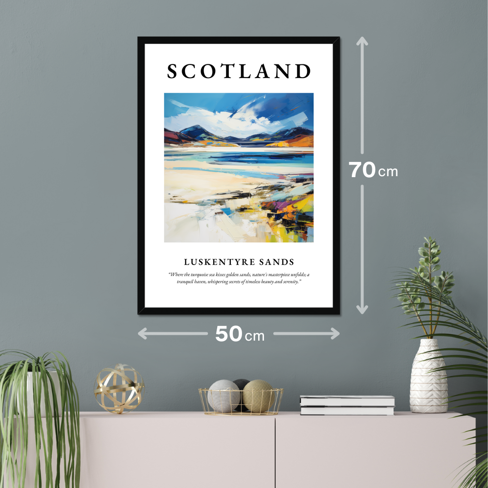 Poster of Luskentyre Sands hanging on a wall