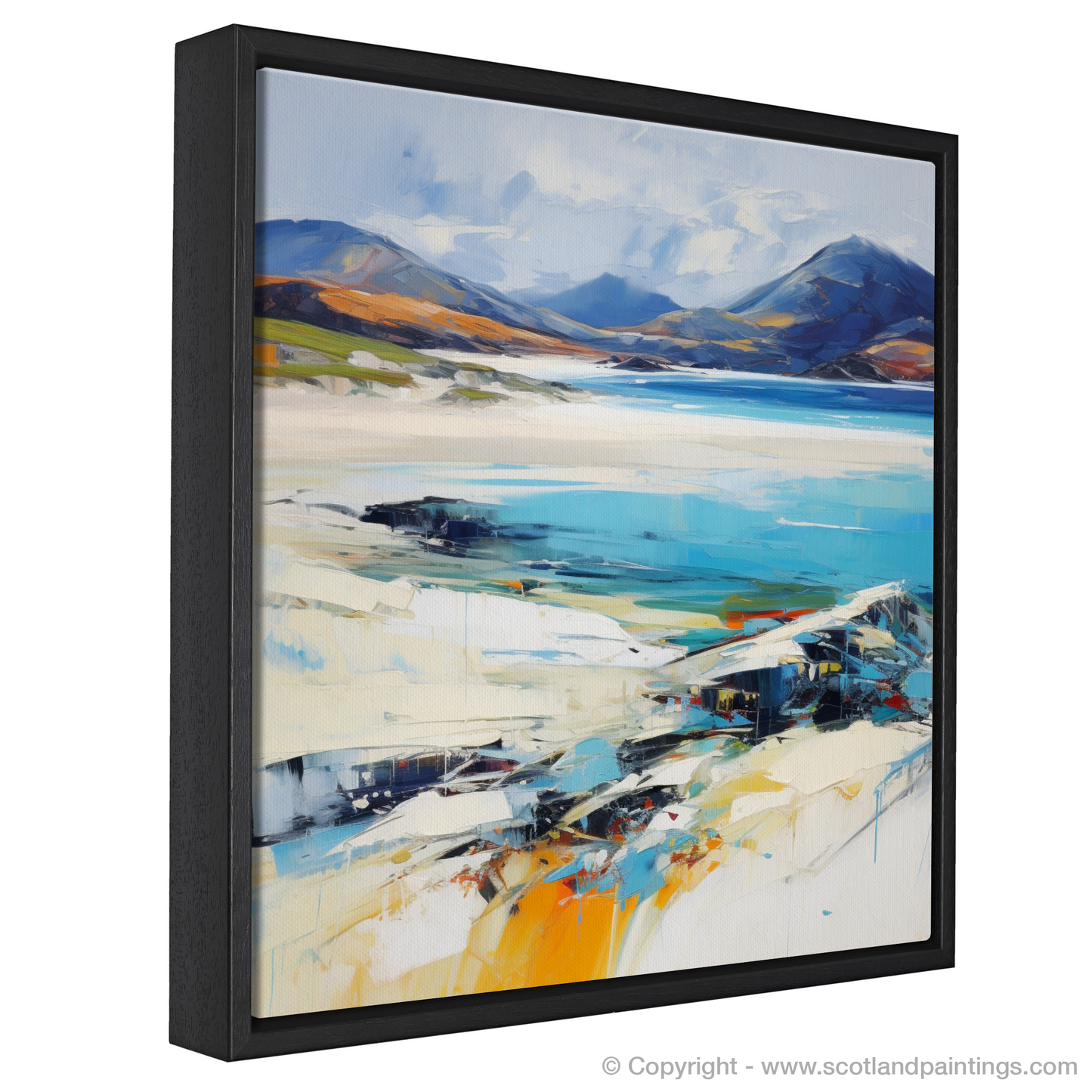 Painting and Art Print of Luskentyre Sands, Isle of Lewis. Expressionist Ode to Luskentyre Sands.