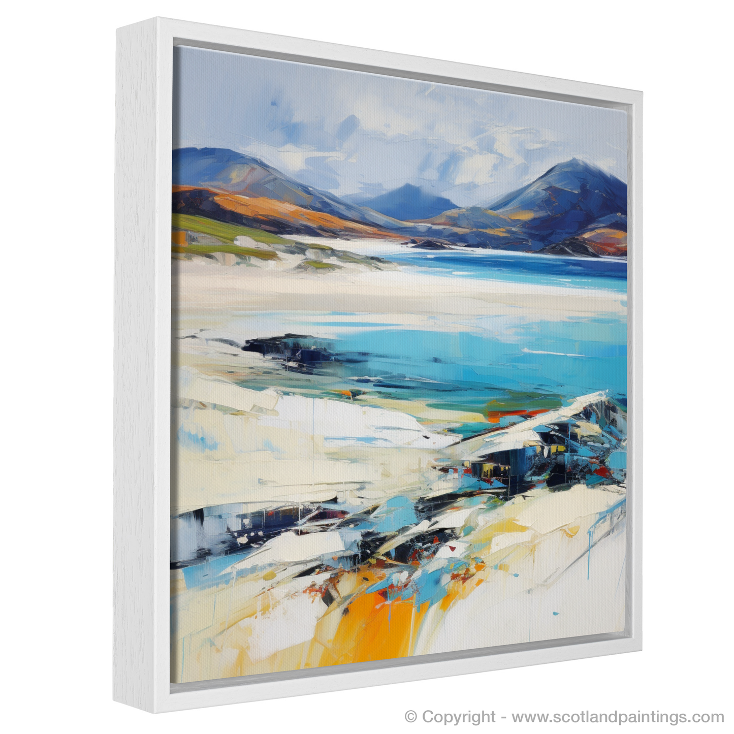 Painting and Art Print of Luskentyre Sands, Isle of Lewis. Expressionist Ode to Luskentyre Sands.