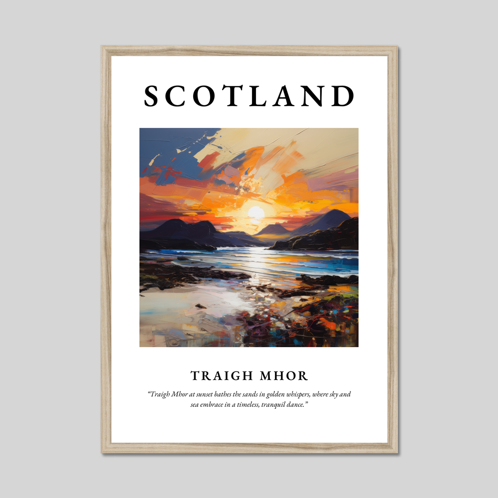 Poster in a natural frame with the word Scotland