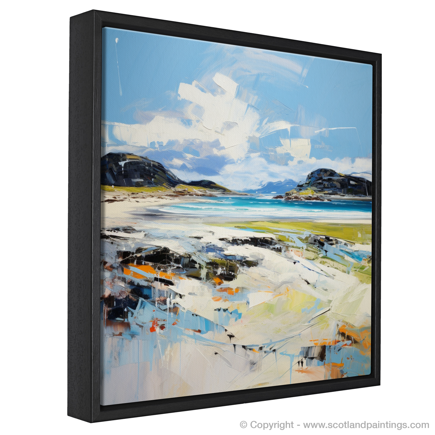 Painting and Art Print of Camusdarach Beach entitled "Wilds of Camusdarach: An Expressionist Ode to Scottish Shores".