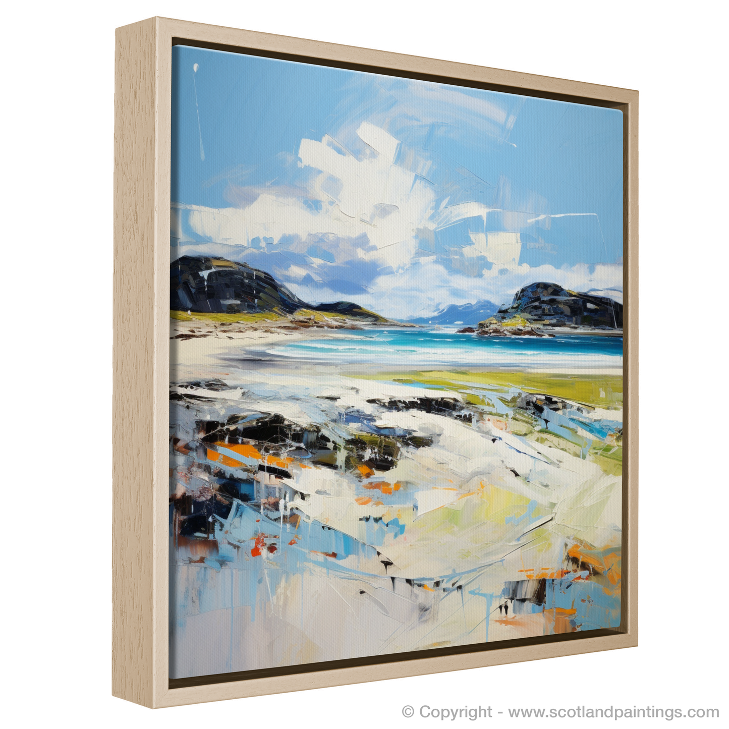 Painting and Art Print of Camusdarach Beach entitled "Wilds of Camusdarach: An Expressionist Ode to Scottish Shores".